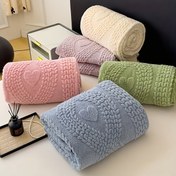Resim Çağdaş Mavi Taf Fleece Battaniye - Yüksek Kaliteli Dikişli Tasarım, Makinede Yıkanabilir, Tüm Yatak Boyutlarına Uygun, Ev Dekorasyonu İçin Çok Yönlü Konfor, Yatak İçin Battaniye 