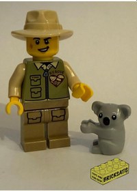 Resim Orjinal Lego Minifigür Conservationist With Koala 