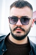Resim ESRADA Unısex Kare Gri Çerçeve Mavi Cam Güneş Gözlüğü 1002 03 47-18-145 