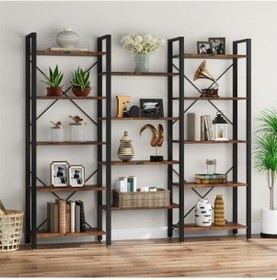 Resim Halevia Metal Ahşap Maxi Kitaplık. 