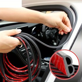 Resim 5m/196 inç Tip B Araç Sessiz Lastik Conta Şekli Ses Yalıtımı Su Geçirmez Kapı Lastik Araç Kapı Kenarı Sessizlik Geçirmez Conta Koruma Cihazı 