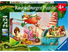 Resim Ravensburger 2x24 Parça Puzzle Gigantosaurus 051267 
