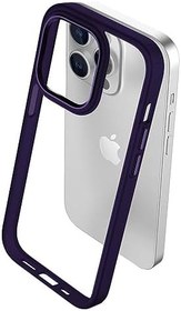 Resim BUFF LABS Buff iPhone 15 Pro Max ile Uyumlu New Air Bumper Kılıf, Koruyucu Telefon Kılıfı (Mor) 