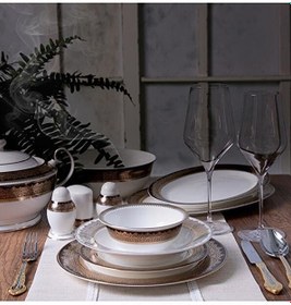 Resim Wanelli Cio Brown 60 Parça Yemek Takımı 