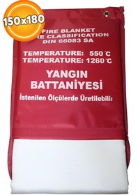Resim Badem10 Sertifikalı Yangın Söndürme Battaniyesi 150x180 Mm 