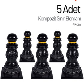 Resim İleri Trafik 5'li Kompozit Sınır Elemanı Seti 47 cm 