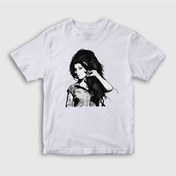 Resim Presmono Unisex Çocuk Retro Amy Winehouse T-Shirt 