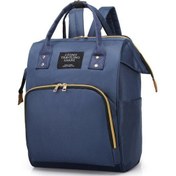 Resim Mufunye Anne Çantası Yeni Kore Versiyonu Moda Kanvas Renk Uyumlu Sırt Çantası Kadın Çantası Bebek Şişesi Çantası Lacivert Çok Renkli 