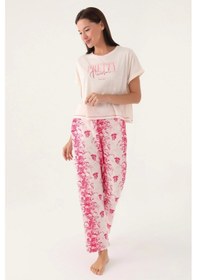 Resim Emilylux Pierre Cardin 8830-s Bayan Kısa Kol Pijama Takımı Vanilya 