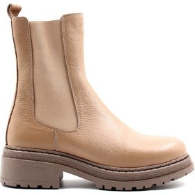 Resim Hakiki Deri Kürklü Kadın Kalın Taban Bot 257kza622 001 