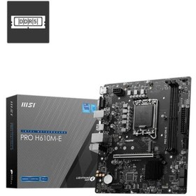 Resim MSI PRO H610M-E DDR5 5600MHZ 1XVGA 1XHDMI 1XM.2 USB 3.2 MATX 1700P (12. / 13. VE 14. NESİL İŞLEMCİ UYUMLU) MSI PRO H610M-E DDR5 5600MHZ 1XVGA 1XHDMI 1XM.2 USB 3.2 MATX 1700P (12. / 13. VE 14. NESİL İŞLEMCİ U...