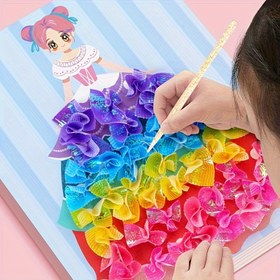 Resim Princess Pop-Up Sticker El Sanatları Seti – 4 Adet 3D El Boyaması DIY Kağıt Oyuncaklar, Çocuklar İçin Yaratıcı Puzzle Sanatı, Kızlar İçin Eğlenceli Doğum Günü Hediyesi (Rüya Şatosu Tasarımı) 