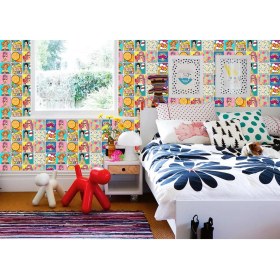 Resim Tink Kendinden Yapışkanlı Karma Popart Desenli Pvc Karo 10X10 cm 20'li Paket 