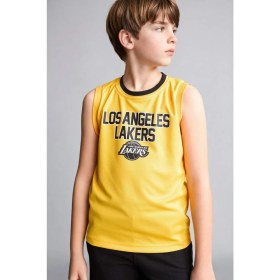 Resim DeFacto NBA Los Angeles Lakers Bisiklet Yaka Atlet Erkek Çocuk H2954A826HS 