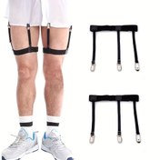 Resim 1/2 adet Erkek Gömlek Klipsi, Kırışıklık Karşıtı Kaymayan Klips, Bacak Halkası Bağcığı 