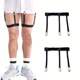 Resim 1/2 adet Erkek Gömlek Klipsi, Kırışıklık Karşıtı Kaymayan Klips, Bacak Halkası Bağcığı 