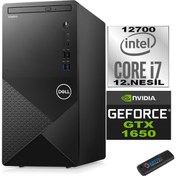 Resim Dell Vostro 3910 mt Intel Core I7 12700 24GB 2tb SSD Windows 11 Home Nvidia Nvidia GTX1650-4GB Masaüstü Bilgisayar N3910GTX1650H14 + Zetta USB Bellek 