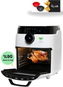 Resim Wiami Air Fryer 12 Litre Beyaz Oven Akıllı Fritöz, Pişirme Kabı Hediyeli 