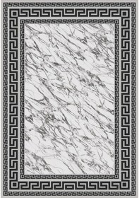 Resim Rovigo Home Dijital Baskı Yıkanabilir Kaymaz Taban Salon Halısı Ve Yolluk Rv176-fnl483 Siyah 