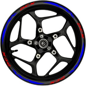 Resim Ogec Worx PCX kırmızı yazılı mavi reflektif pençe şeritli 