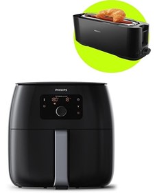 Resim Philips Hd 9650/90 Xxl Airfryer + Philips Hd2590/90 Ekmek Kızartma Makinesi Hediyeli Philips