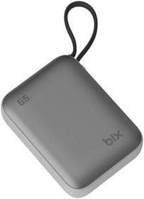 Resim Bix PB120 20000mAh PD 65W Cep Boyu Kompakt Tasarımlı Dijital Göstergeli Powerbank Taşınabilir Süper Hızlı Şarj Cihazı (Gri) 