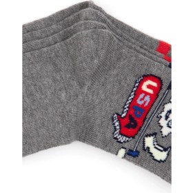 Resim U.s. Polo Assn. Erkek Çocuk Gri Melanj Çorap (Soket) 50318054-VR086 