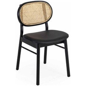 Resim Oslo Hazeranlı Ahşap Sandalye Siyah 