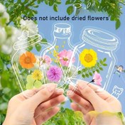 Resim 20/40/60 adet kabartmalı plastik film, kurutulmuş çiçekler için uygun kitap ayraç seti (kurutulmuş çiçekler dahil değildir), arkadaşlar ve sınıf arkadaşları ile koleksiyon oyunu için DIY malzeme kiti 