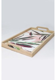 Resim Servis Tepsisi - Yaprak Desenli 