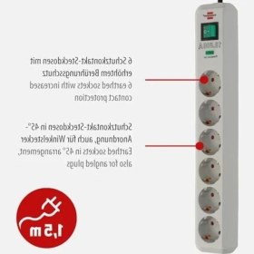 Resim Erdo Ticaret 6'lı Akım Korumalı Uzatma Priz - Kumandalı ve 1,5 M Kablo Uzunluğu 
