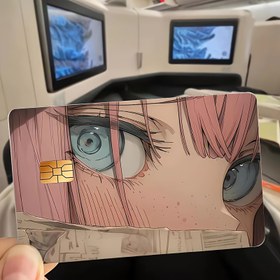 Resim 2 Adet Eğlenceli Anime Kart Cildi - Dayanıklı PVC Gizlilik Koruma Etiketi, Kredi Kartları, Banka Kartları ve Ulaşım Kartları İçin Uygun - Çizilmeye Karşı Dirençli, Sokak Stili Moda Aksesuarı 