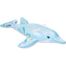 Resim İntex Açık Gri Renkli Yunus Balığı Şişme Çocuk Binici Çok Renkli 