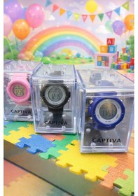 Resim Captiva Digital 3 Atm Suya Dayanıklı Işık+alarm+kronometre+takvimli Çoçuk Kol Saati Cp.ml.002s3 Pembe 