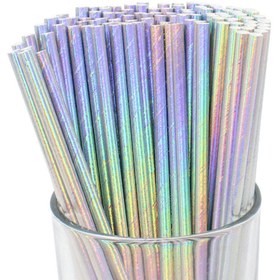 Resim 50 adet Tek Kullanımlık Kağıt Pipet, Yaratıcı Lazer Pipetler, İnci Filmi Gökkuşağı Pipeti, Milkshake, Smoothie, Boba, Bubble Tea, Buzlu Kahve İçin Mükemmel, Ev Kamp Piknik Partisi İçin Uygun, Parti Malzemeleri, Parti Dekorasyonları 