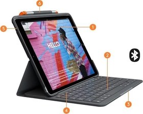 Resim Logitech Slim Folio iPad Air 3.Nesil İçin Klavyeli Kılıf (İtalian,Q) 