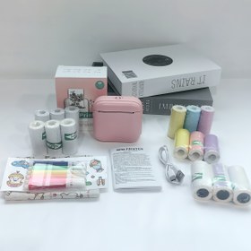 Resim Taşınabilir Mini Cep Termal Yazıcı Kiti, 3 Rulo Beyaz ve Renkli Termal Kağıt, Stickerlar, Etiketler - Fotoğraflar, Metinler, Yapılacaklar Listeleri Yazdırın - USB Şarj Edilebilir Lityum Pil, Akıllı Telefonlarla Uyumlu, Taşınabilir Yazıcı|Kompakt Yazıcı|Kablosuz Bağlantı 