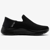Resim Skechers Go Walk Flex-Slip-ins Memory Foam Mens Sneaker Grey Hafızalı Taban Erkek Günlük Spor Ayakka 