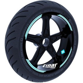 Resim Double Stripe Tasarımlı Nane Yeşili Jant Şeridi Sticker Çınar Extreme 
