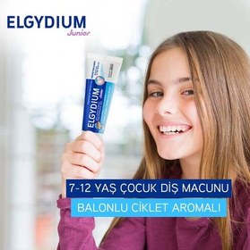 Resim Elgydium Balonlu Ciklet Aromalı 7-12 Yaş Diş Macunu 50 ml 