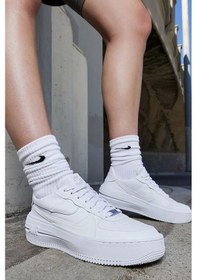 Resim Nike Air Force 1 Plt Af Orm Beyaz Kadın Spor Ayakkabı 