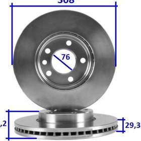 Resim AYD FREN DİSKİ ÖN HAVALI 5 BJN 300x29.5x76x55.2 VW TRANSPORTER T5 03- TRANSPORTER T6 15- TOUAREG 02- 