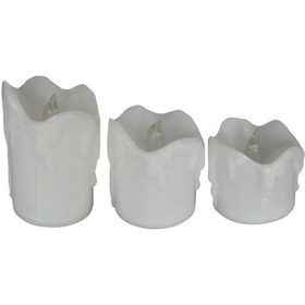 Resim Tenfowee 3'lü Uzaktan Kumandalı Led Mum Seti - Gerçekçi Alev Efektli Dekoratif Aydınlatma Soğuk Beyaz 