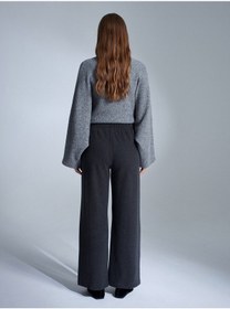 Resim Dilvin 71927 Beli Lastikli Dikiş Detaylı Bol Eşofman-antrasit M Antrasit M 