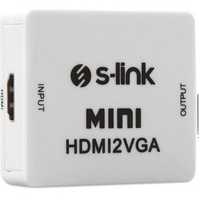 Resim S-link SL-HVC10 HDMI to VGA + Audio Çevirici 