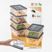Resim 6'lı 1,5 Litre Block Sızdırmaz Saklama Kabı Seti Antrasit Vienev