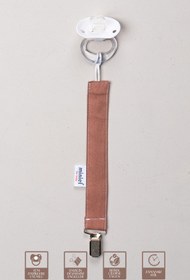 Resim Miniel Unisex Bebek Pamuklu Kumaş Renkli 3Lü Emzik Tutucu / Emzik Zinciri / Emzik Askısı Seti 