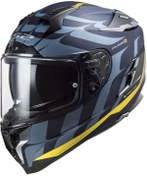 Resim LS2 Challenger C Karbon Flames Siyah-karbon-sarı Kask 