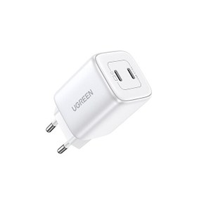 Resim Ugreen Nexode 45w Usb Type-c Qc 4.0 Pd Gan X 2 Portlu Hızlı Şarj Cihazı Beyaz 