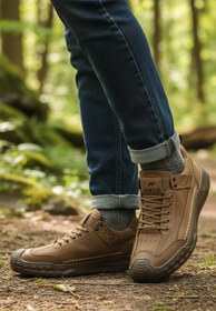 Resim AYAKMOD Bej Hakiki Deri Erkek Spor Ayakkabı Season M 